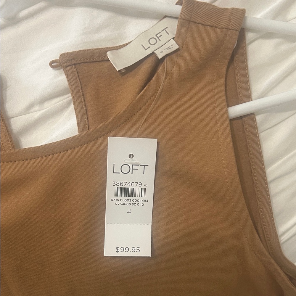 LOFT Tan Sleeveless Maxi Dress - Picture 2 of 5